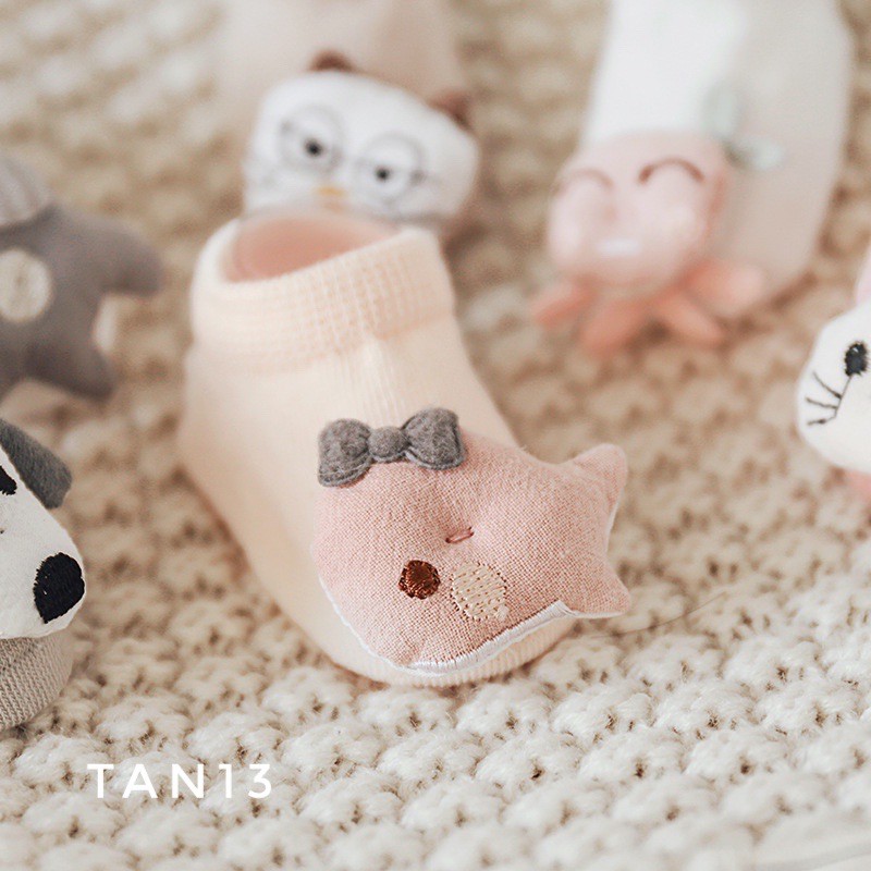 Tất cổ ngắn chống trượt hình thú Nemo Baby TAN13