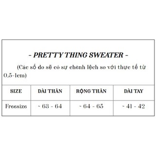 [Mã BMLT35 giảm đến 35K đơn 99K] Áo len cổ V đen PRETTY THING SWEATER/BL FREESIZE