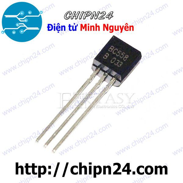 [10 CON] Transistor BC558 TO-92 PNP 100mA 30V (558)