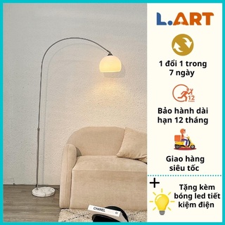 Đèn cây đứng phòng khách, phòng làm việc góc đọc sách hiện đại dáng bow cong DCLA012