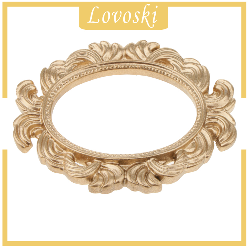 Khung Cửa Trang Trí Hình Oval Màu Vàng Kiểu Baroque
