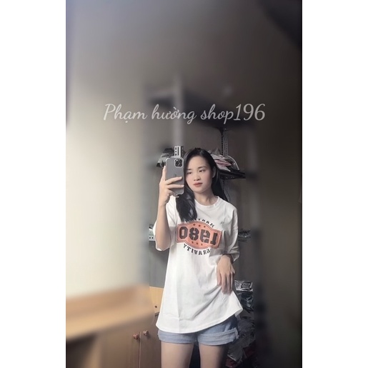 áo phông nữa in nổi 1980 hàng 3158 cotton khô ảnh thật shop chụp