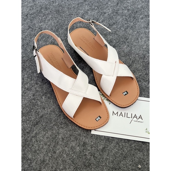 Sandal quai chéo MAILIAA mã MOI chất da đi mềm