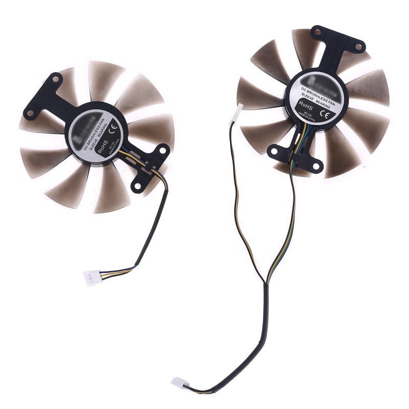 utake 2pcs 87mm GA91S2U GPU VGA Card Cooler Fan for Palit GeForce GTX 1080 1070Ti 1070 ventilateur ventilateur pc ventilateur pc portableVentilateur de refroidissement de la carte graphique Roulement à billes durable Pour Maxsun GTX1070Ti 1080 Ventilateur