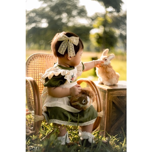 Kẹp tiểu thư vintage cho bạn gái và bé