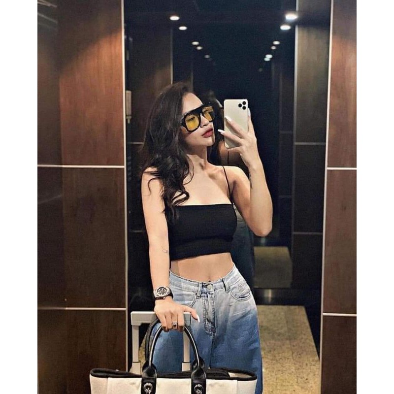 Áo 2 dây croptop 2 lớp Ally | BigBuy360 - bigbuy360.vn