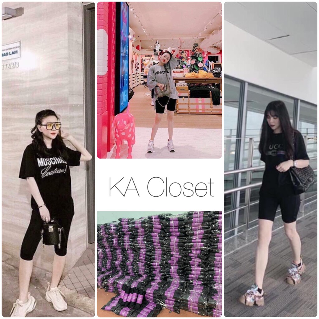 Quần legging đùi KA Closet chất thun lạnh co dãn tốt