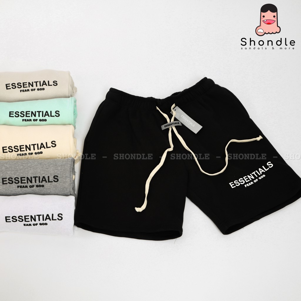 Quần Short Essentials Vải Nỉ Cotton Cao Cấp Unisex Nam Nữ