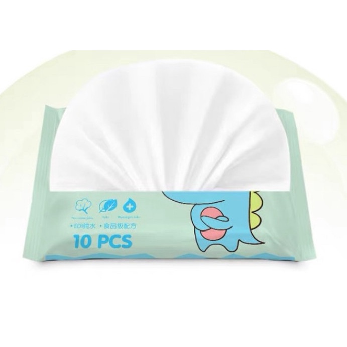Giấy ướt mini 10 tờ an toàn cho mẹ và bé in hình siêu cute