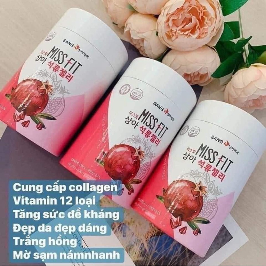 Thạch lựu bổ sung collagen đẹp da Miss Fit SANGA Hàn Quốc