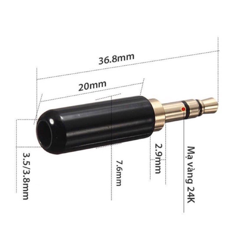 Jack phone 3.5 (3ly) loại 3 khấc ste hãng SENNHEISER 3,5 ly