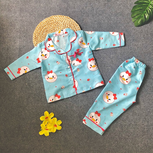 Đồ bộ Pijama Kate thái họa tiết dáng dài cho bé gái (12~32kg) - Hirokids