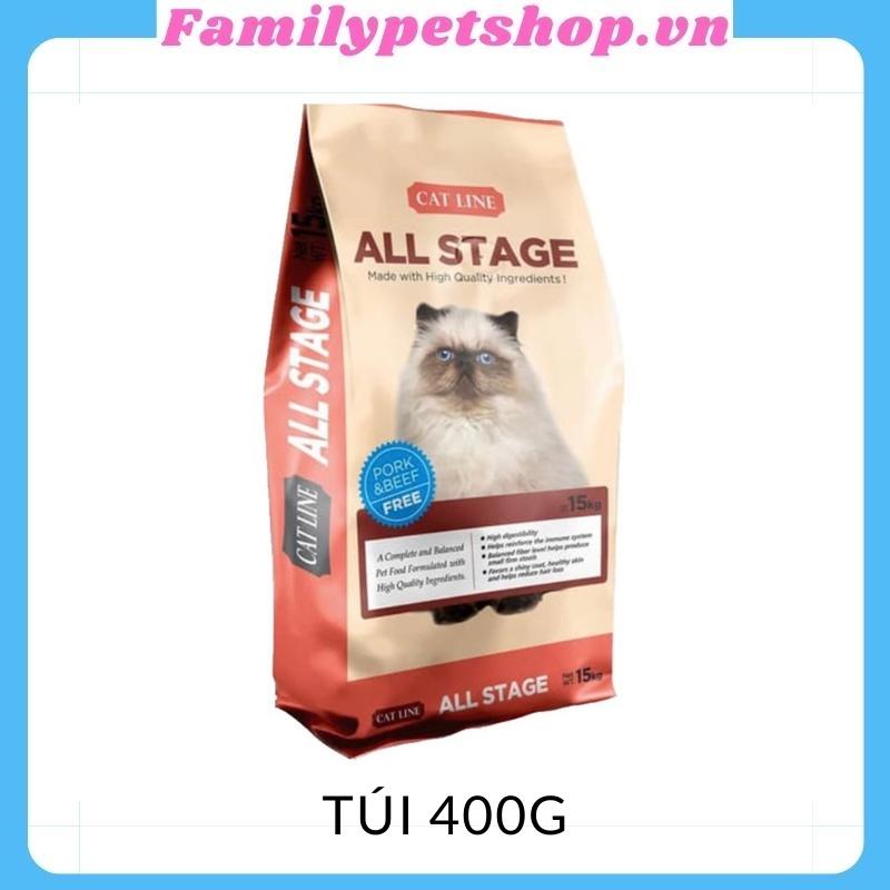 Hạt cho mèo Catline-hạt cho mèo mọi lứa tuổi Hàn Quốc-gói 400g-familypetshop.vn