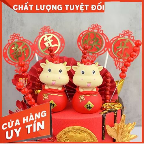 Trâu đội mũ ngộ nghĩnh dùng trang trí bánh kem,trang trí bánh sinh nhật,dùng làm đồ chơi đáng yêu