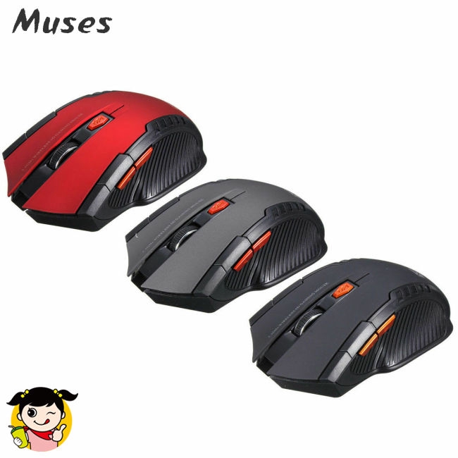 Chuột quang chơi game mini không dây có USB thu 2.4Ghz cho PC