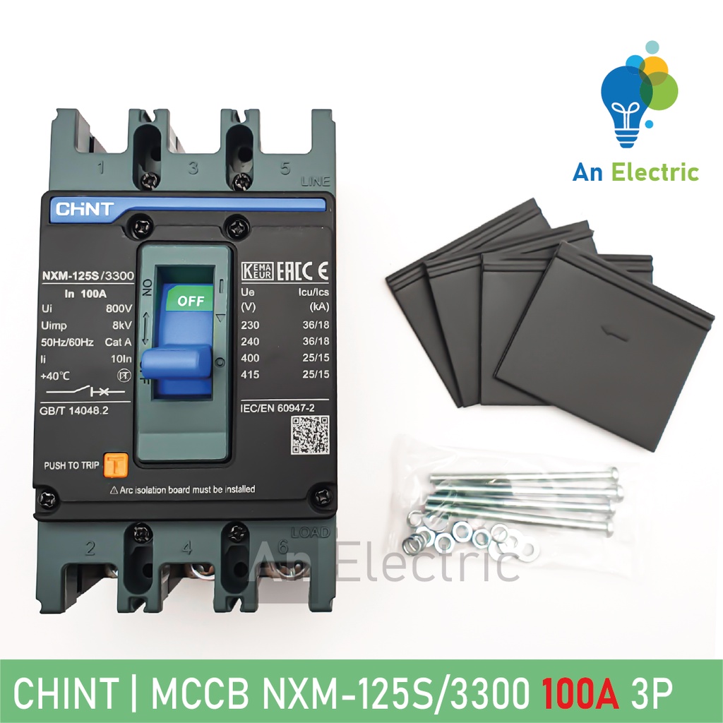 Cầu dao tự động 3 pha 3P 80A, 100A, 125A MCCB CHINT NXM-125S/3300