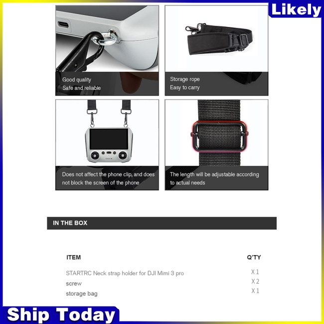 Dây Đeo Cổ Có Thể Điều Chỉnh Cho Điều Khiển Từ Xa dji Rc/dji Rc Pro Mini 3 Pro