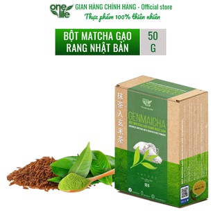 Bột trà Matcha Gạo rang 50g Nhật Bản ONELIFE | Hộp trà Matcha Gạo Nhật