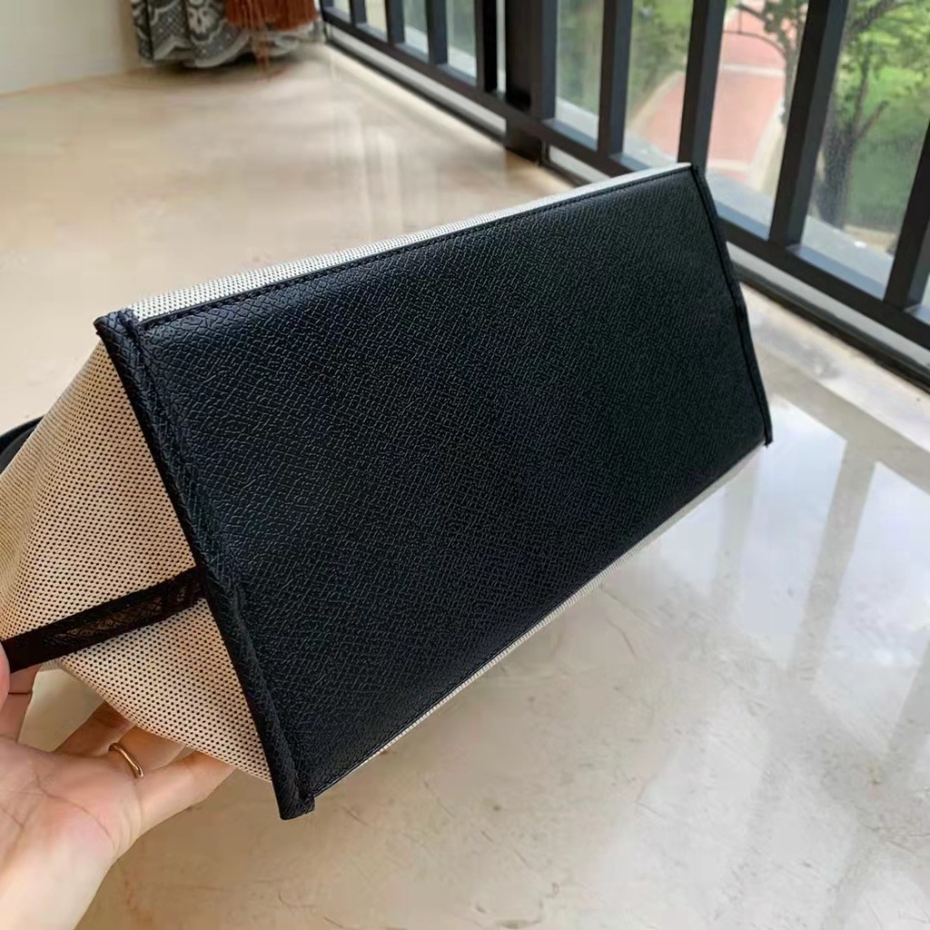 Túi tote Đeo Vai Vải canvas Tay Cầm Dài Kích Thước Lớn Phong Cách Mới Xuân 2022 77220225Sức Chứa Lớn