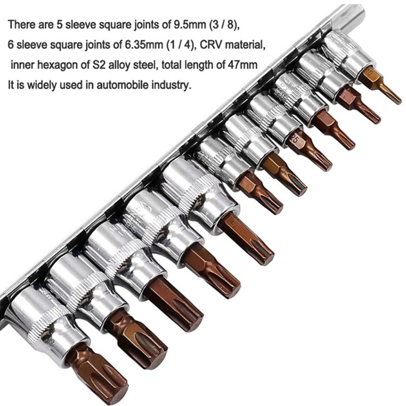 Bộ 11 Cờ Lê Lục Giác Bằng Thép Chrome Vanadium Chuyên Dụng