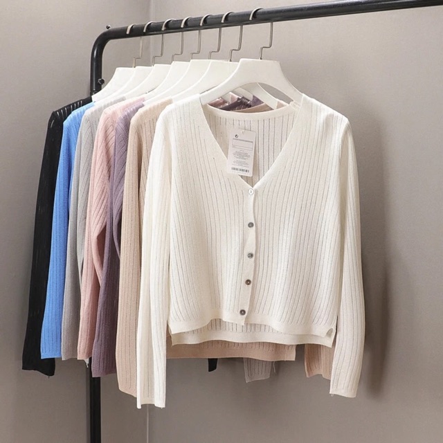 A1_Áo Khoác Len Mỏng Chất Mát | BigBuy360 - bigbuy360.vn