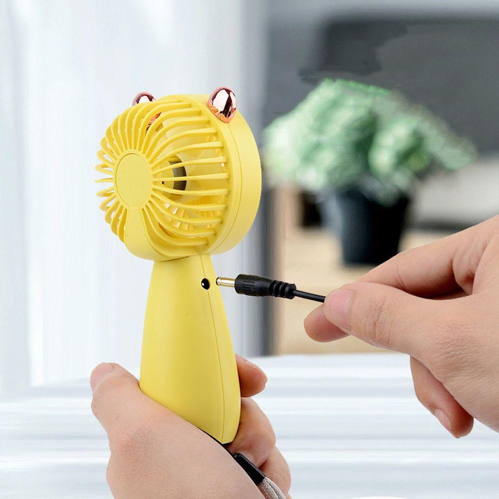 Quạt Làm Mát Cầm Tay / Điện Thoại Di Động Mùa Hè 3 Màu Tùy Chọn Với Giá Đỡ Điện Thoại Và Cổng Sạc USB