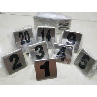 Bộ thẻ bàn 20 30 40 50 thẻ số để bàn inox