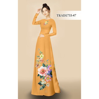 Vải áo dài in 3D họa tiết hoa đẹp, chất liệu mềm mịn siêu co giãn
