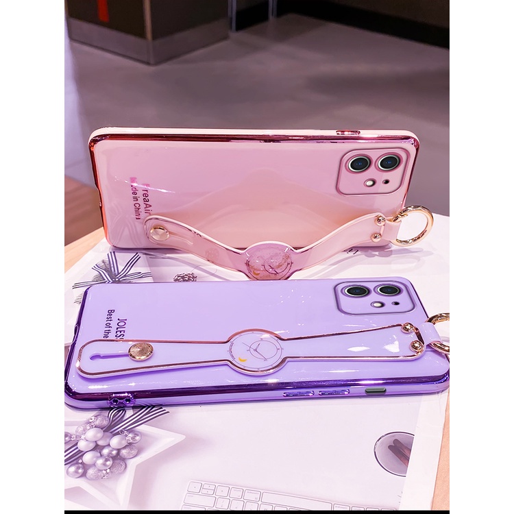 Ốp Điện Thoại Sang Trọng Có Dây Đeo Tay Cho IPhone 7 8 6s 6 Plus SE2020