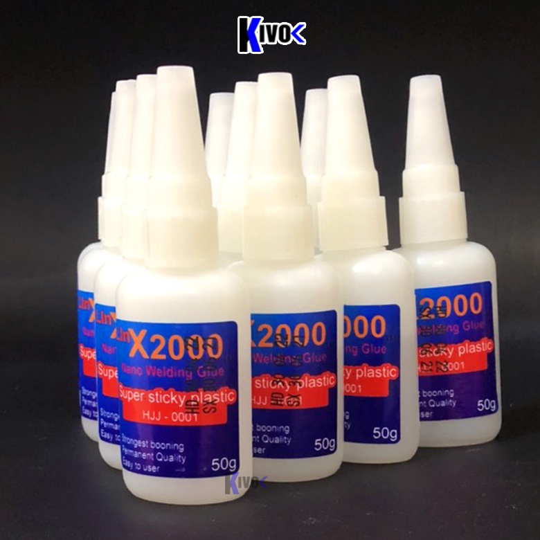 Keo Lin X2000 Siêu Dính 50g - Keo Dán Đa Năng Dán Giày Dép, Gỗ, Nhựa, Kính Thuỷ Tinh, Sắt...- Keo X2000  Kivo