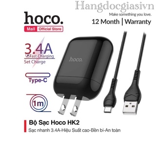 Bộ sạc nhanh type c hoco hk2 3.4a
