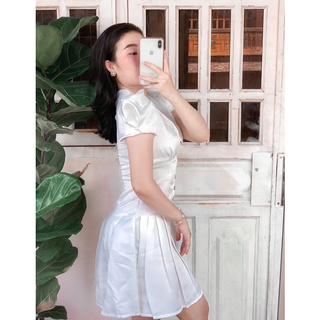 ĐẦM LỤA TAFTA CAO CẤP (ẢNH & CLIP THẬT)
