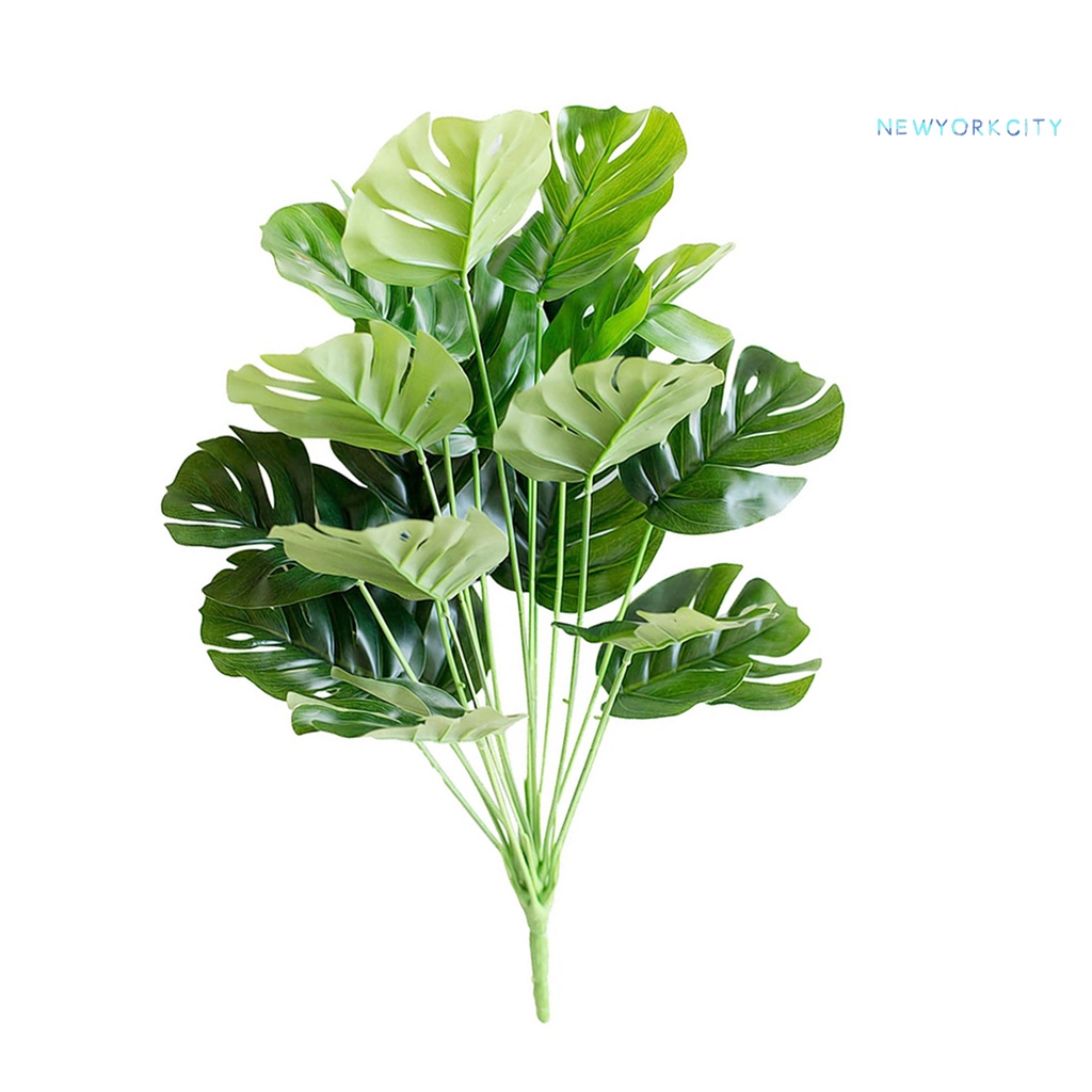 1 Bó Lá Monstera Nhựa Nhân Tạo Màu Xanh Lá Cây Monstera Cho Nhà