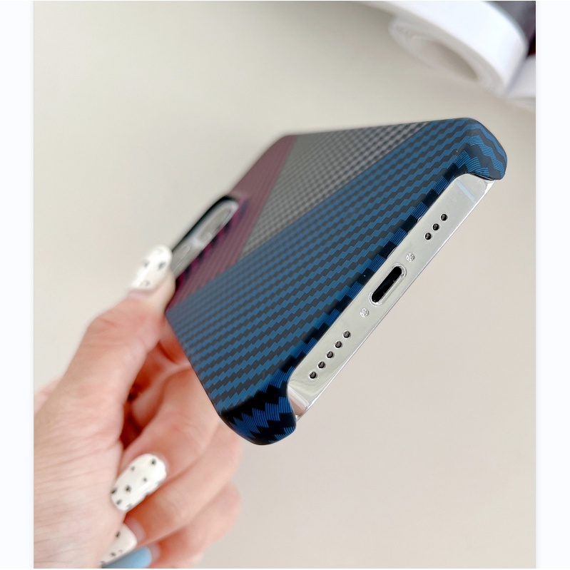 Ốp Điện Thoại Sợi Carbon Nhiều Màu Cho Iphone 12 13 Pro 11 Pro Max Xs Xr 7 8 Plus