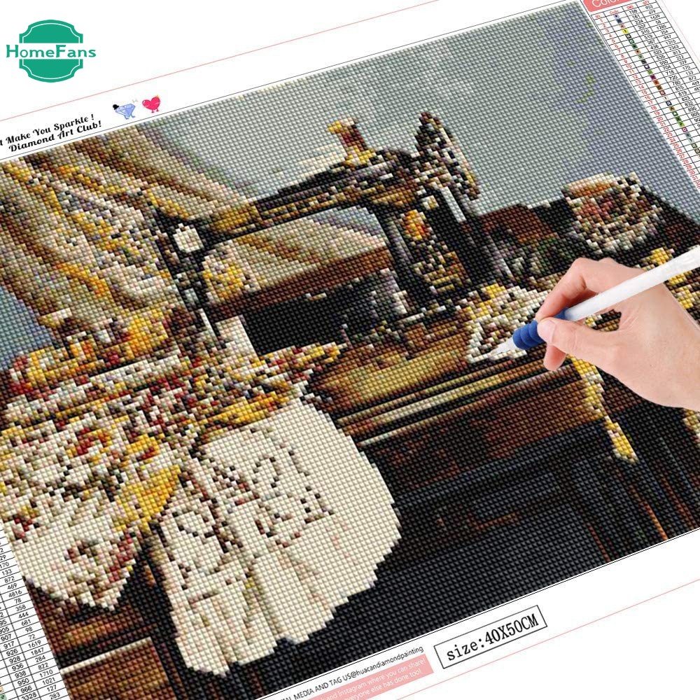 Bộ tranh đính đá 5D họa tiết hoạt hình độc đáo kích thước 40x30cm DIY dùng trang trí