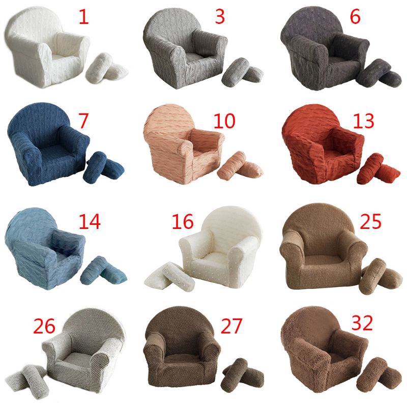 Bộ ghế sofa và 2 gối mini làm đạo cụ chụp ảnh cho bé