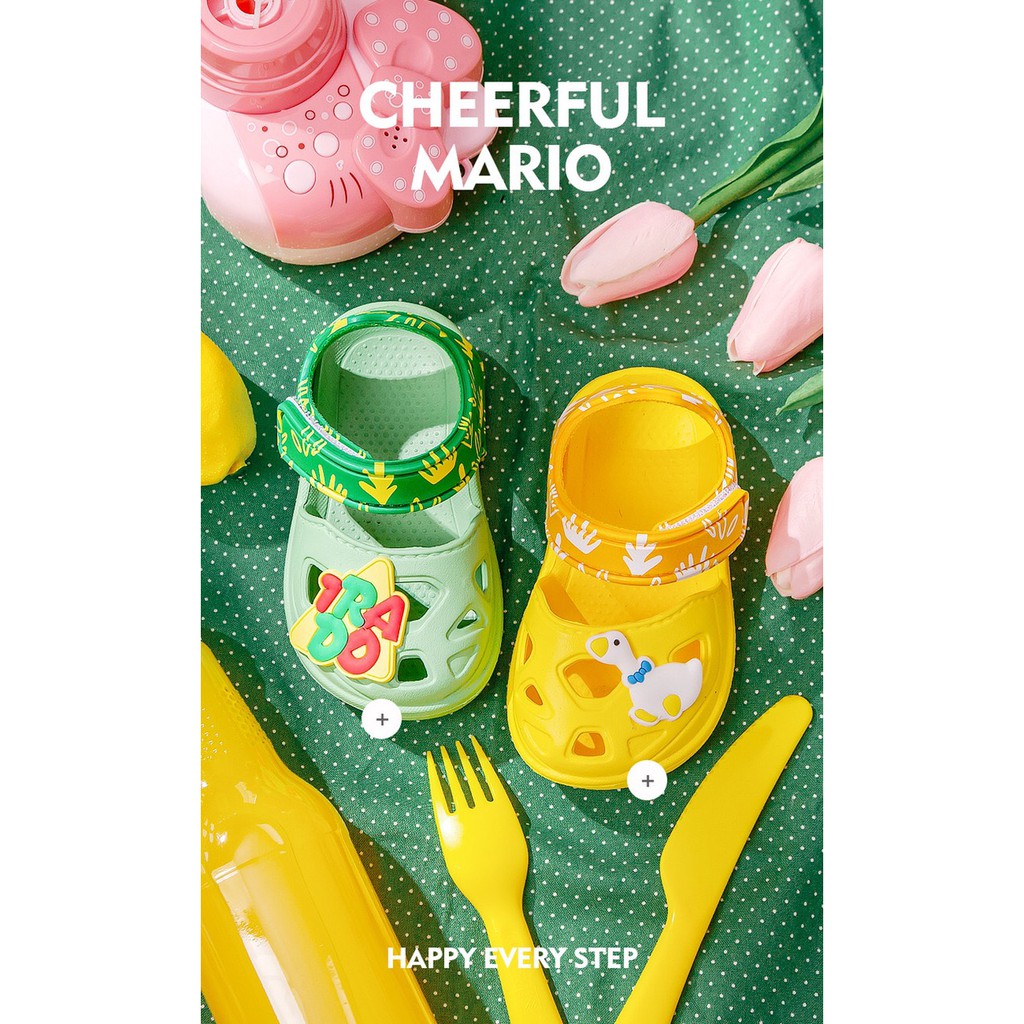 Dép sandal trẻ em siêu nhẹ Cheerful Mario TRADD chống trơn trượt cho bé mã SDM3