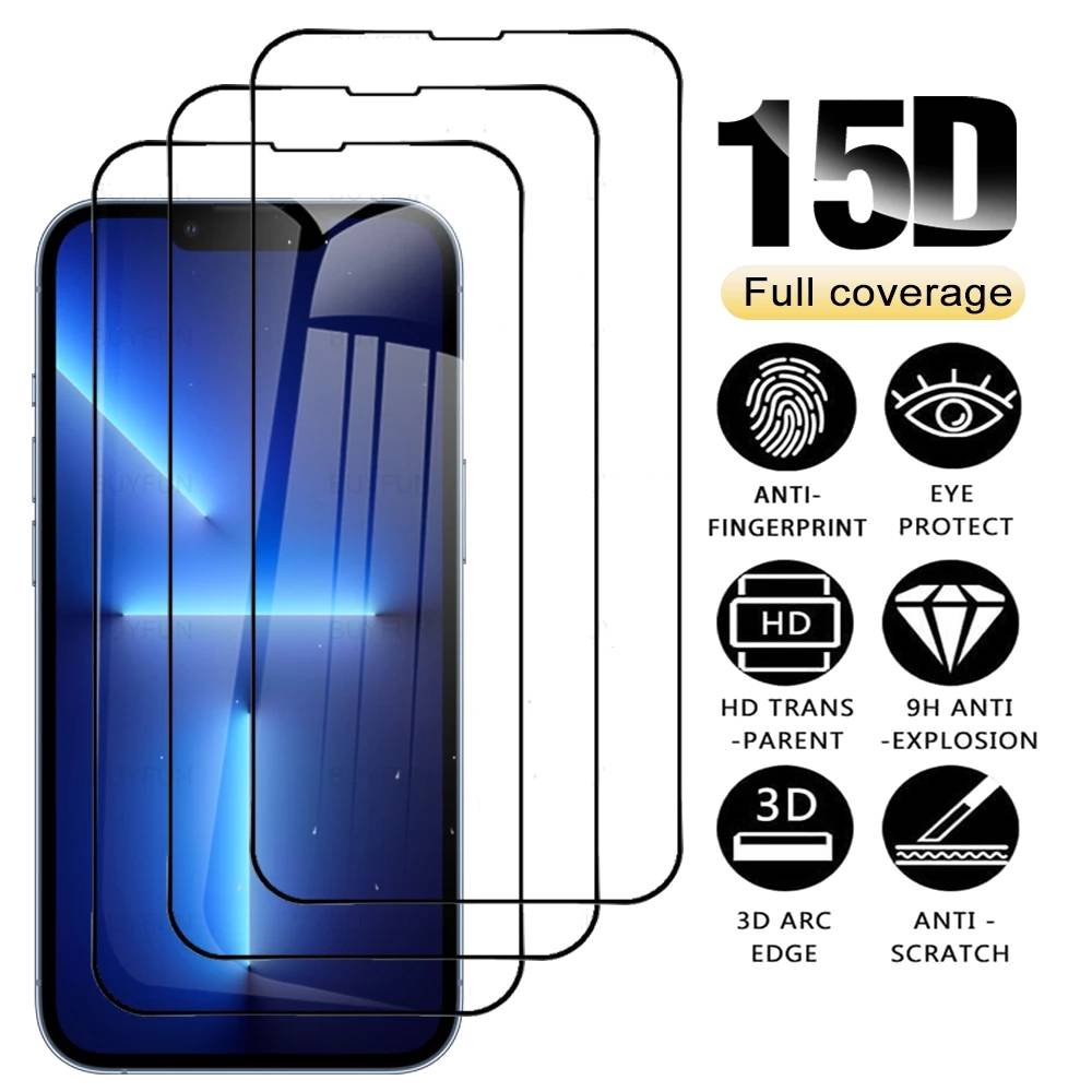 Kính Cường Lực 9H Hd Bảo Vệ Toàn Màn Hình Cho Iphone 13 Mini / 13 Max / 12 / 12 11 Xr Xs / 8 7 6 6S Plus