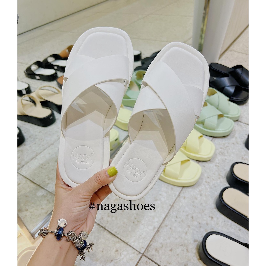DÉP NAGASHOES QUAI CHÉO ĐẾ BÁNH MÌ 4CM NAD205