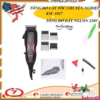 Tông đơ cắt tóc đa năng Kemei KM-1027 Chính Hãng cho thợ