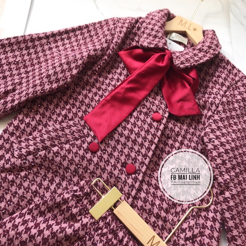 ⚡️SET DẠ⚡️Set dạ zic zac nơ cổ 2 màu | BigBuy360 - bigbuy360.vn