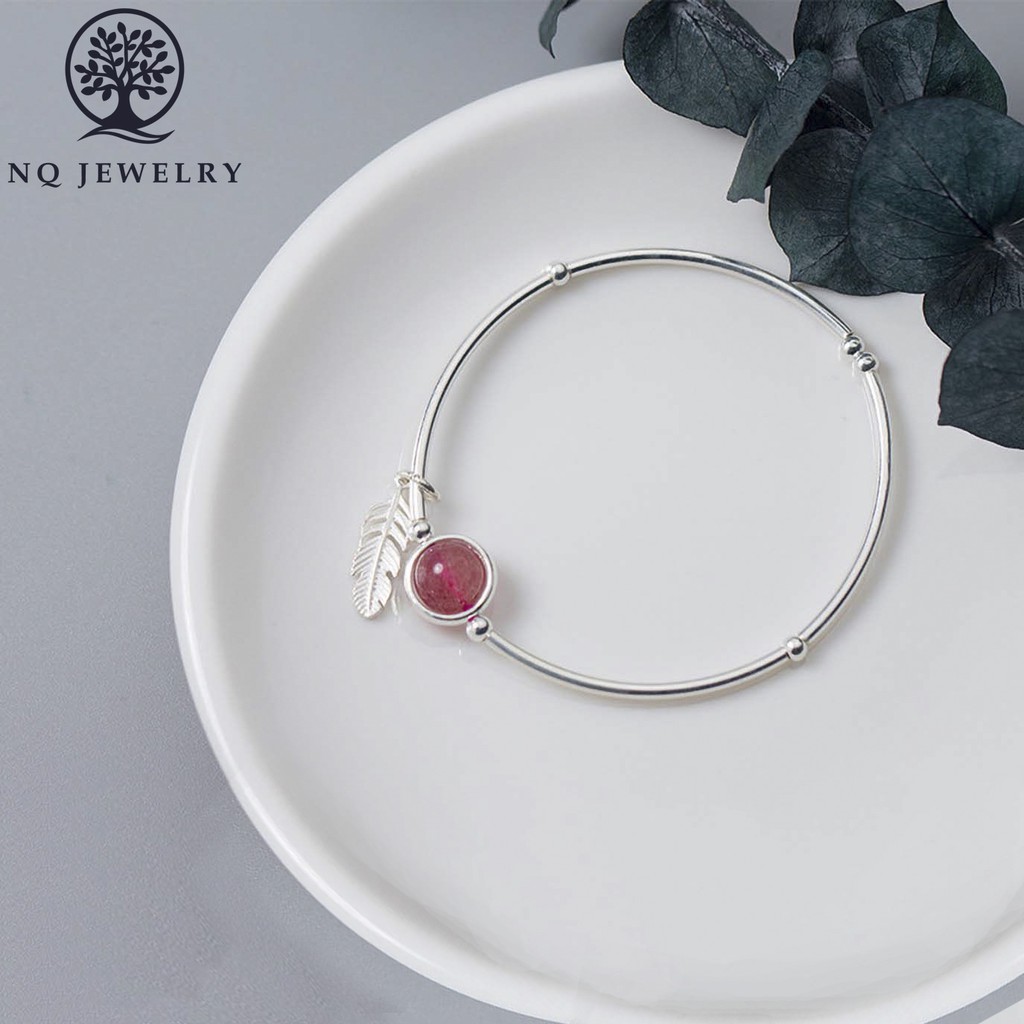 Lắc bạc phối hạt T.A dâu - NQ Jewelry