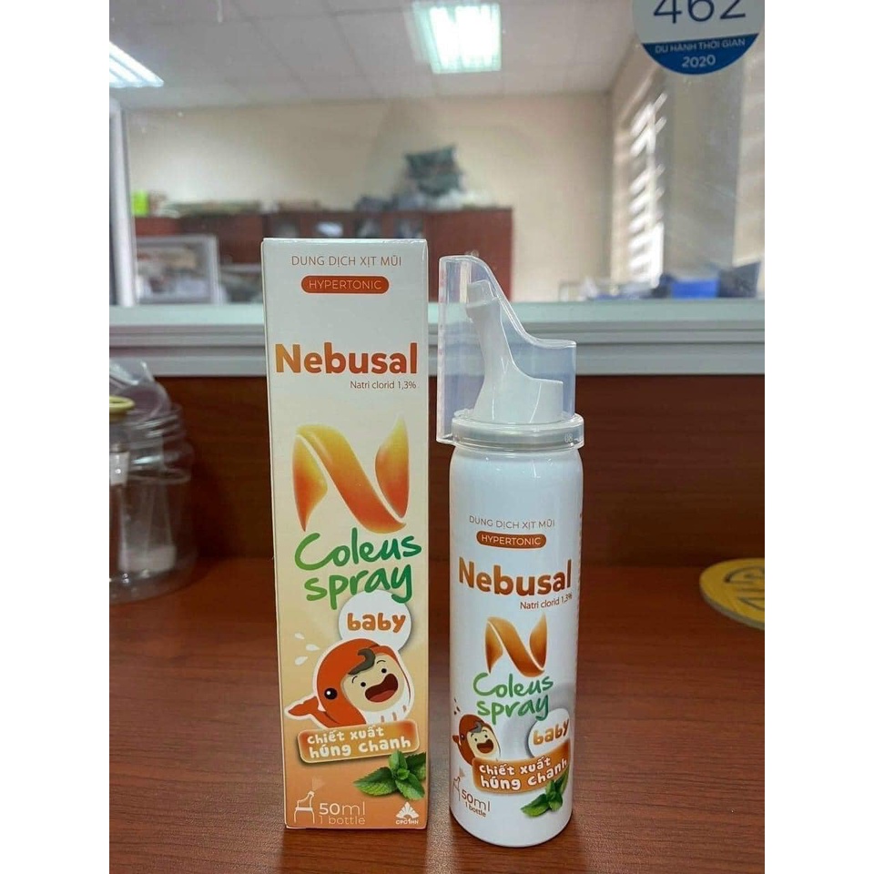 XỊT MŨI TINH DẦU HÚNG CHANH - NEBUSAL COLEUS SPRAY CPC1HN 50ml