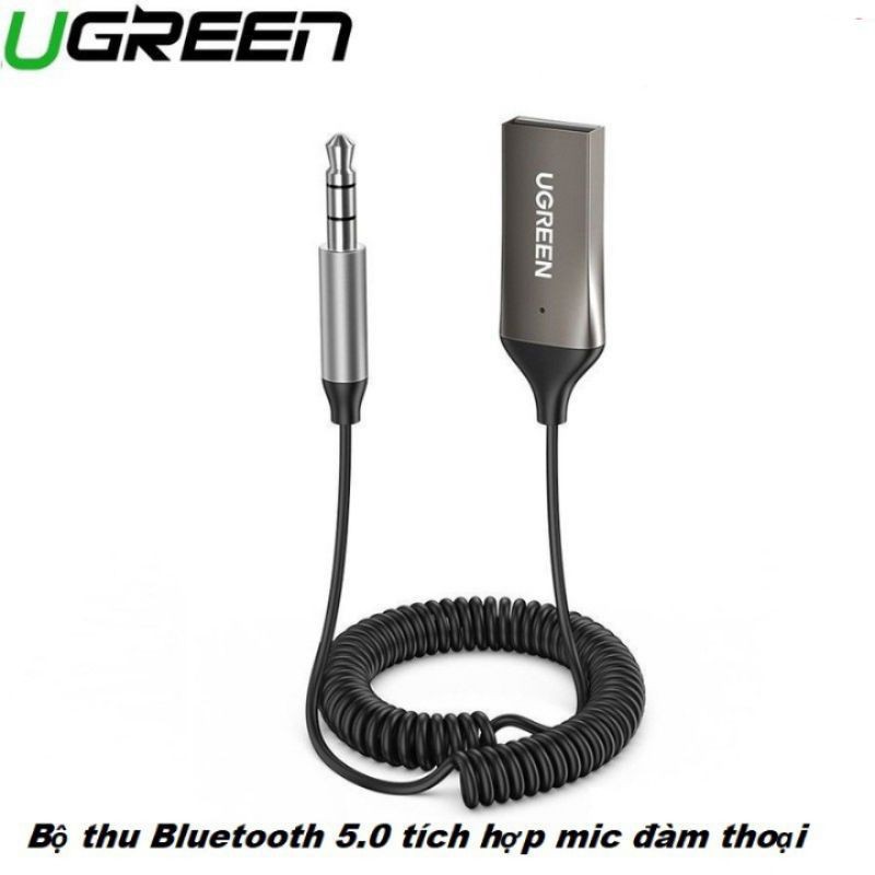 Bộ thu Bluetooth 5.0 tích hợp mic đàm thoại cao cấp Ugreen 70601- Hàng chính hãng bảo hành 18 tháng