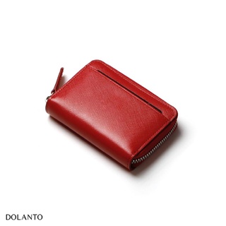 Ví Da Saffiano Đựng Thẻ DOLANTO BRAND Khóa Zip