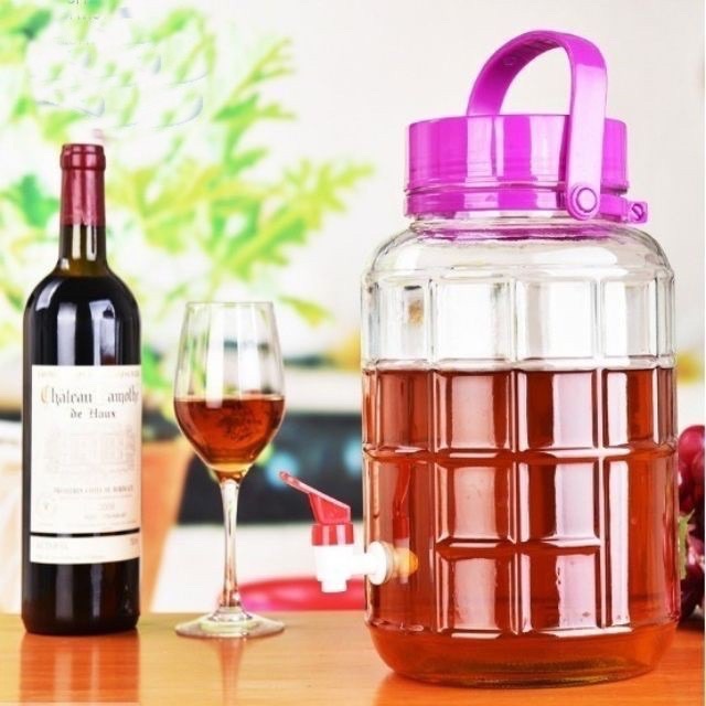 Bình Ngâm Rượu Thuỷ Tinh Nắp Tím 3L/5L/8L/10L/12L/16L | BigBuy360 - bigbuy360.vn