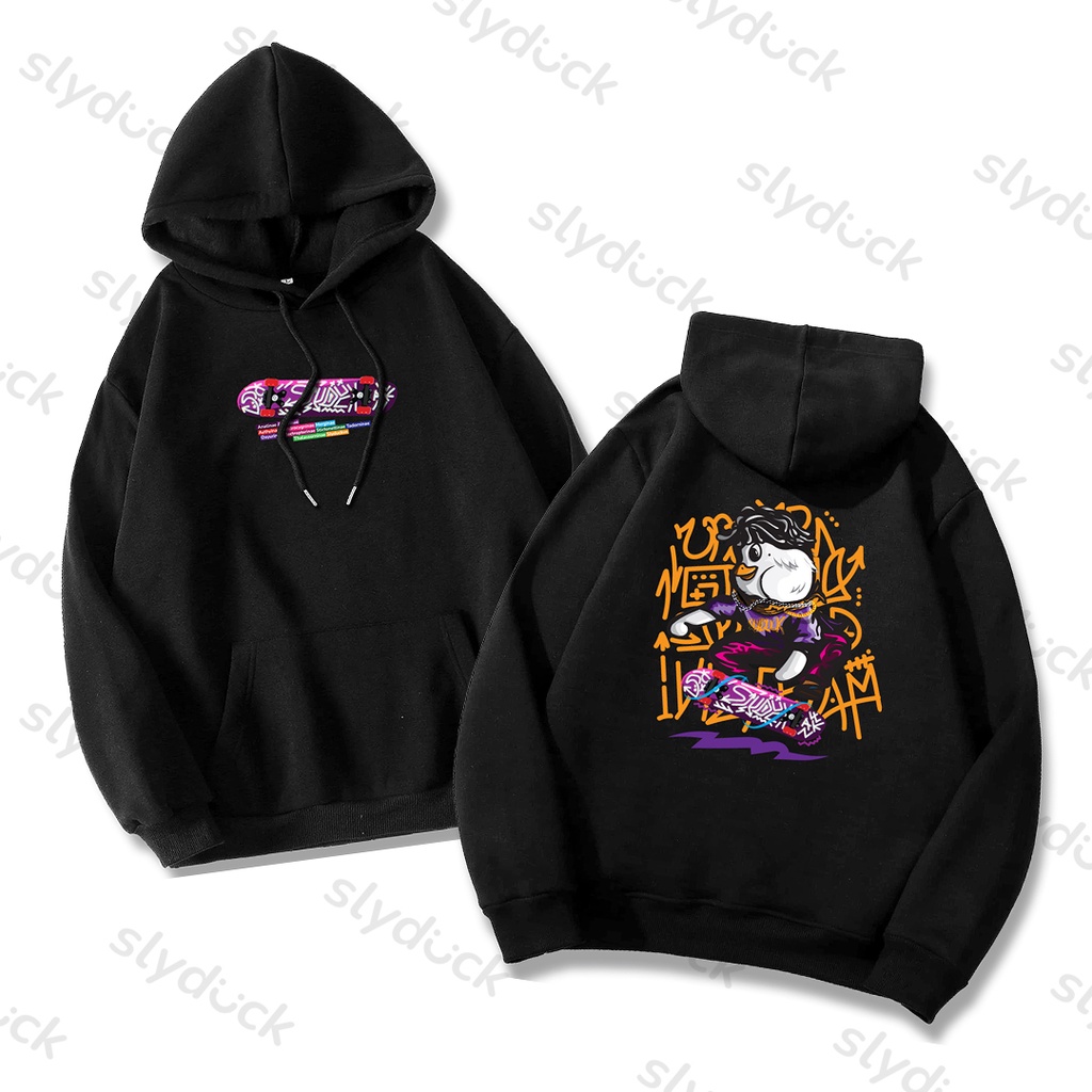 Áo Hoodie Slyduck Skateboard nỉ bông 100% cotton mềm mịn mũ trùm 2 lớp form rộng oversize unisex cho nam và nữ | BigBuy360 - bigbuy360.vn