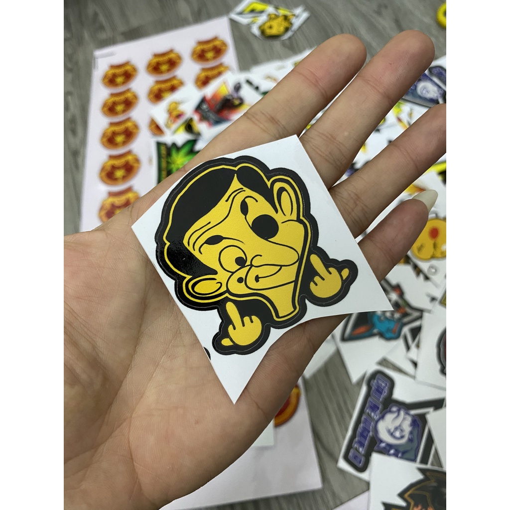 Tem Sticker chú hề 3Lớp cao cấp chống bong phai màu ! ( giá 1c )