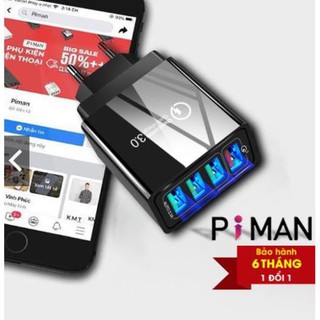 [CỦ SẠC 4 CỔNG CHÍNH HÃNG] Củ sạc nhanh hỗ trợ Quick Charge QC3.0 - đầu sạc 4 cổng USB_CS01