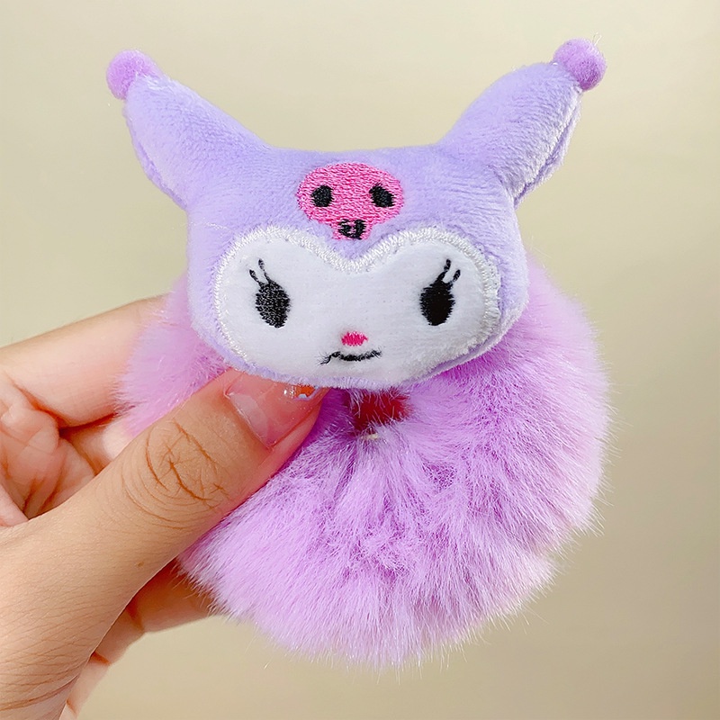 SANRIO Dây Cột Tóc Hình Chú Chó Yugui Hoạt Hình Bằng Vải Lông Phong Cách Hàn Quốc Dễ Thương Dành Cho Bạn Gái